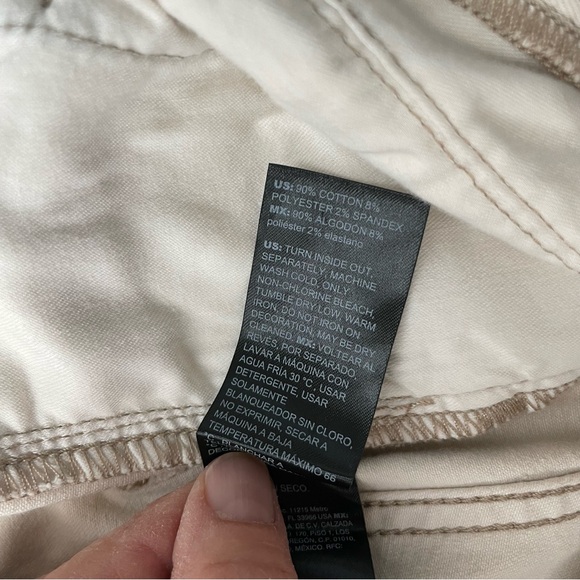 High-Rise Grommet Slim Crop Jean Pants Bone Size 0 WHBM-White House Black Market - Picture 10 of 13